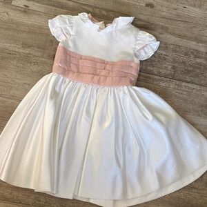 Elegant White and Pink Kids Dress